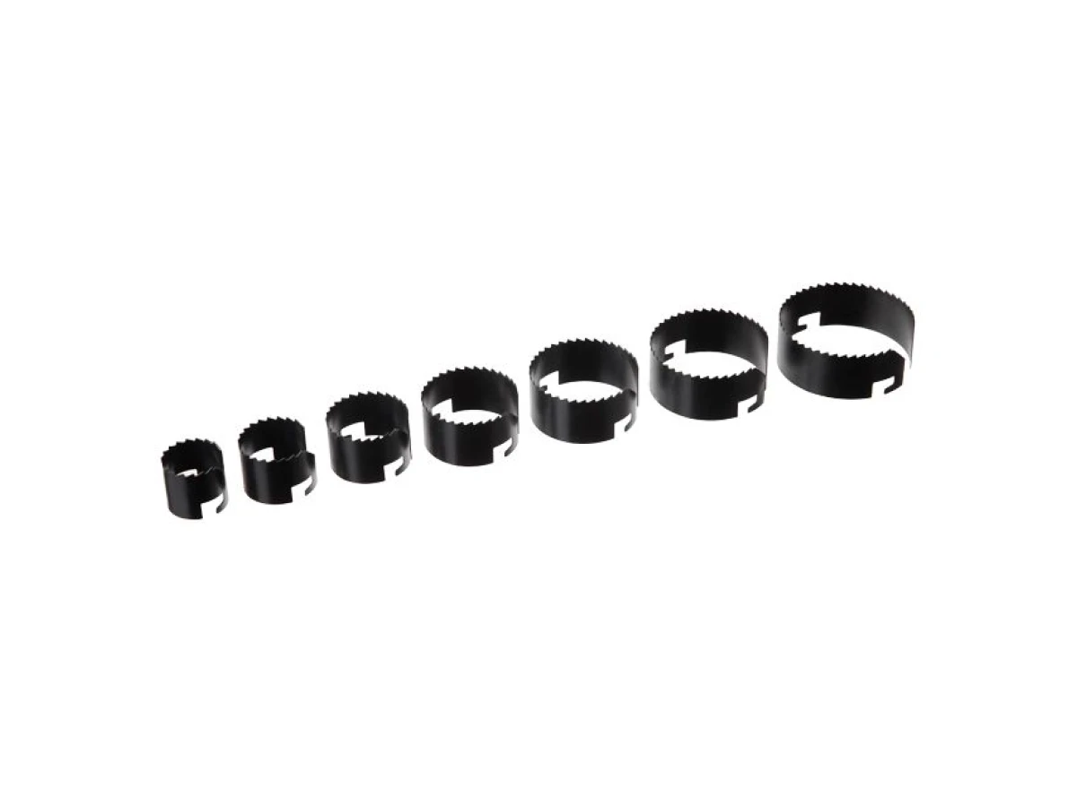 Набір корончатих свердлів по гіпсокартону, 26-63мм, 7 шт. BT-0021 