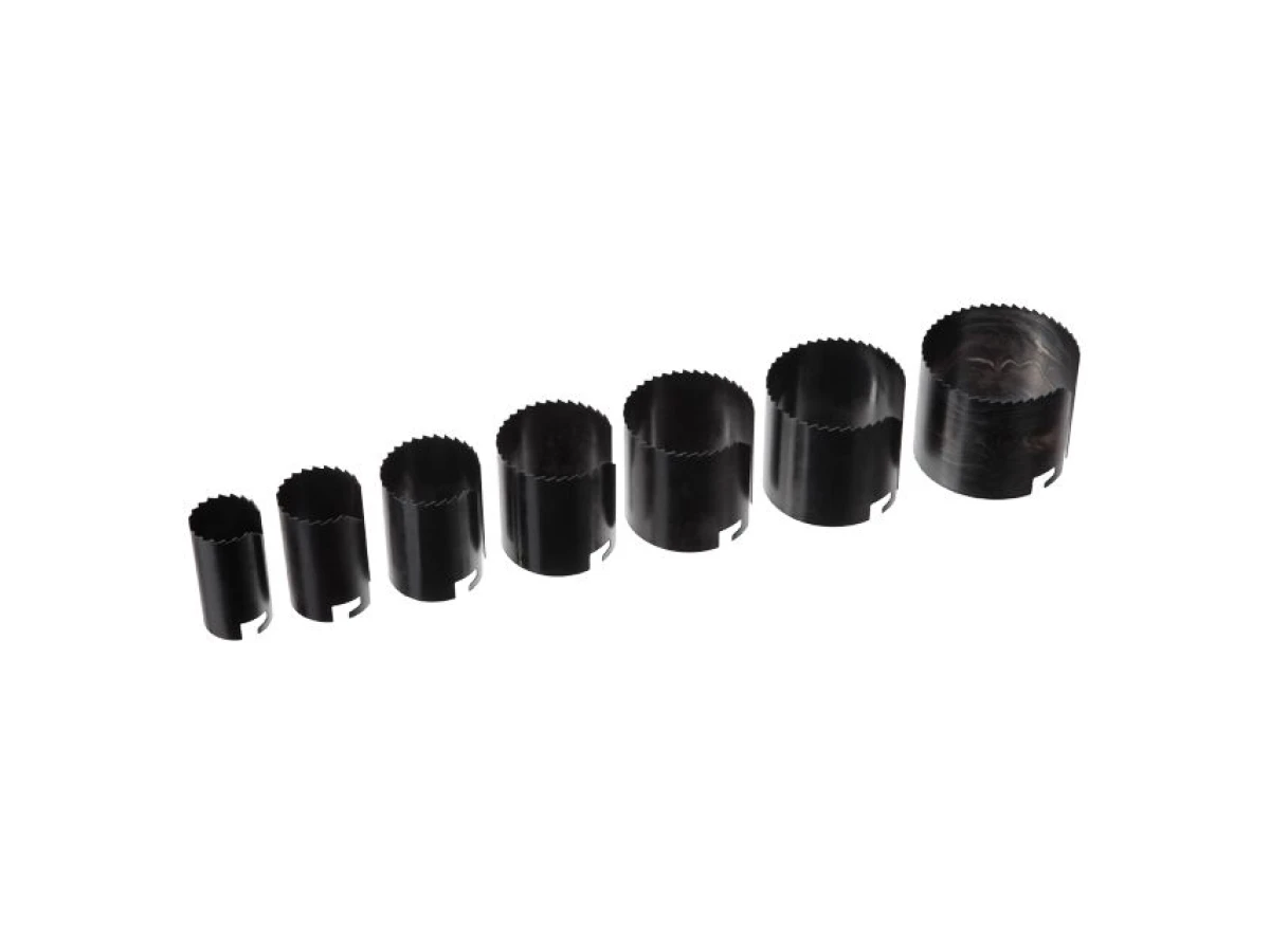 Набір корончатих свердлів по гіпсокартону, 26-63мм, 7 шт. BT-0022 