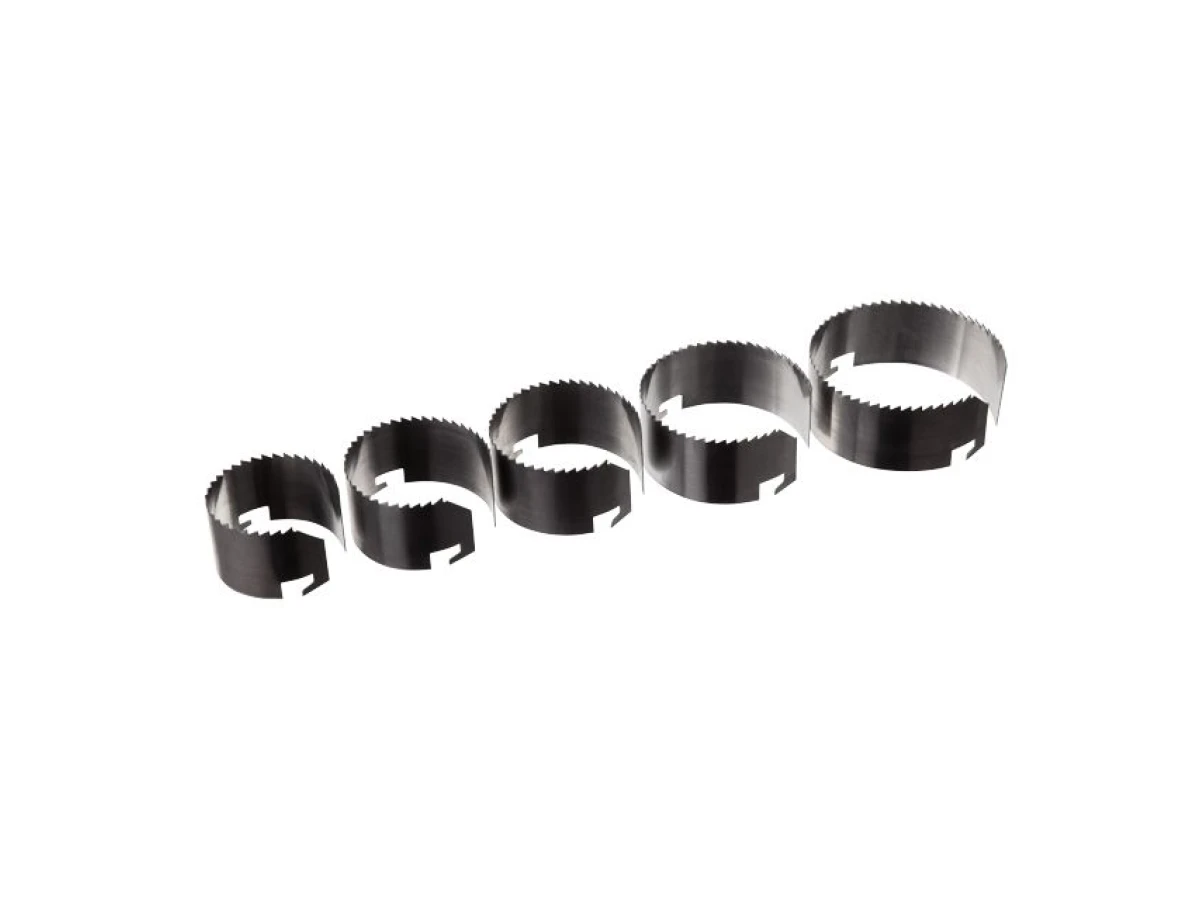 Набір корончастих свердел по гіпсокартону збірний, 60-90 мм, 5 розмірів, висота 30 мм INTERTOOL BT-0025 