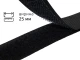 Липучка 2,5 см чорний 