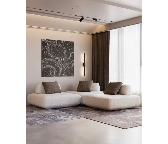 М'який диван для відпочинку з низькою спинкою