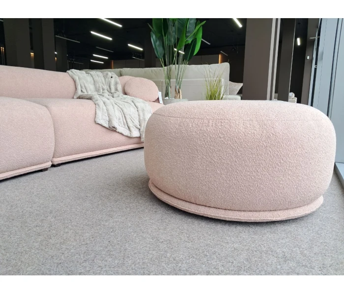 Модульний диван-лежак у пудровому відтінку