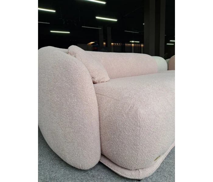 Модульний диван-лежак у пудровому відтінку