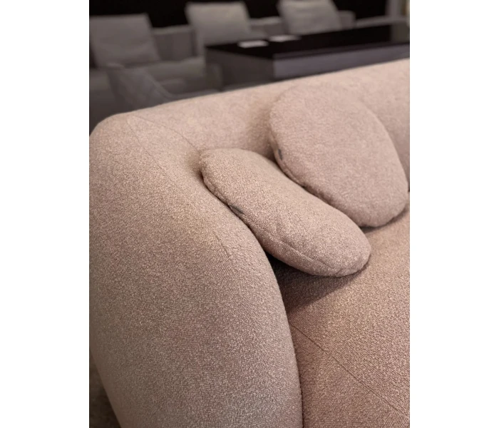 Модульний диван-лежак у пудровому відтінку