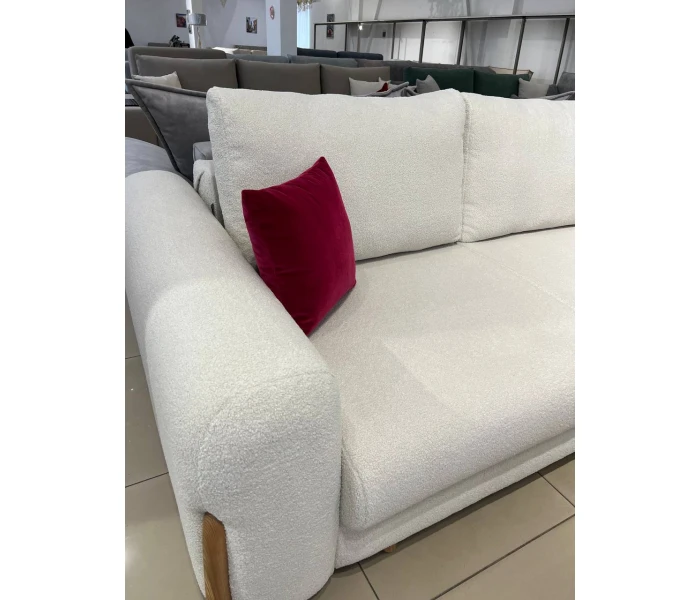 Г-подібний кутовий диван з округлими підлокітниками