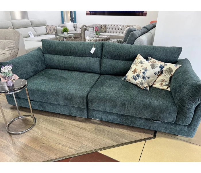 Розкладний диван колір морської хвилі з двосекційною спиною