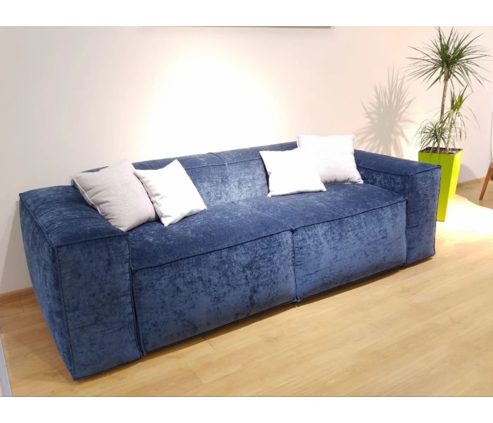 Диван-моноблок насиченого синього кольору