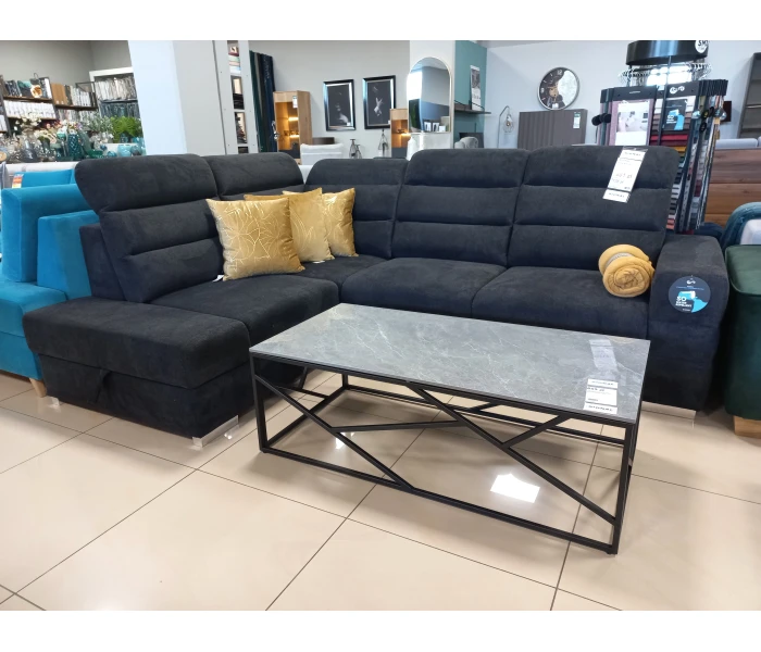 Ергономічний кутовий диван темно-сірого кольору