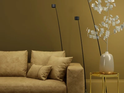 Лаконичный прямой диван с тонкими ножками