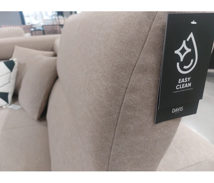 Большой П-образный диван цвета капучино с регулируемыми подголовниками