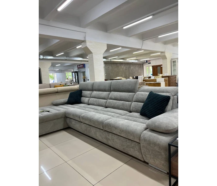 Большой Г-образный угловой диван-реклайнер