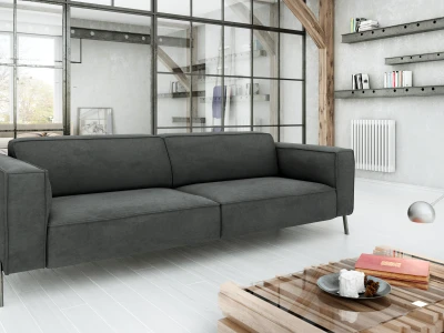 Компактный диван на высоких металлических опорах