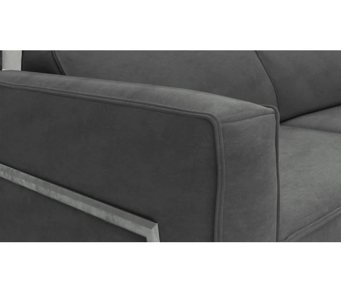 Компактный диван на высоких металлических опорах