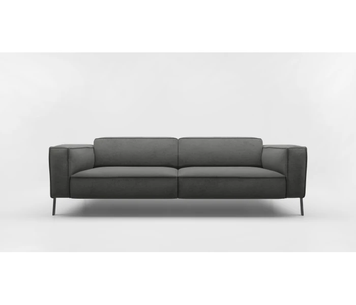 Компактный диван на высоких металлических опорах