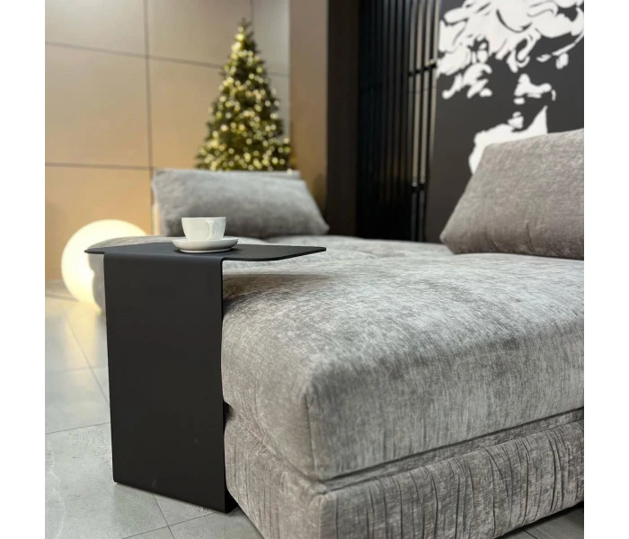 Комфортний кутовий диван із шеніловою текстурою