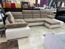 Великий Г-подібний кутовий диван з регульованими підголівниками