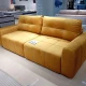 Модульний диван у яскравому гірчичному кольорі
