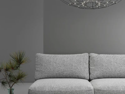 Компактный диван с толстыми подушками