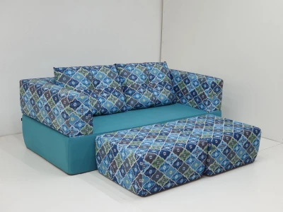 Модульний диван з комбінованою оббивкою