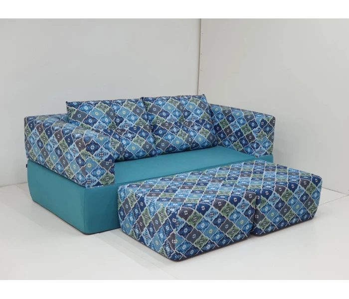 Модульний диван з комбінованою оббивкою