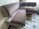 Кутовий кухонний диван м'який велюровий з роздільною спинкою