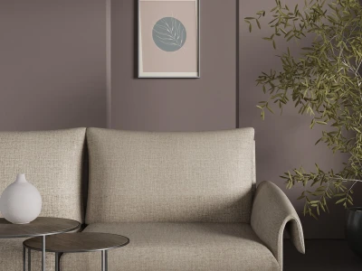 Элегантный диван с изогнутыми подлокотниками