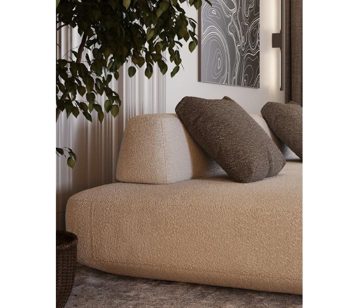 М'який диван для відпочинку з низькою спинкою