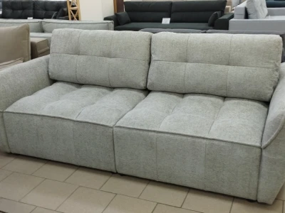 Сірий модульний диван з м'якими підлокітниками