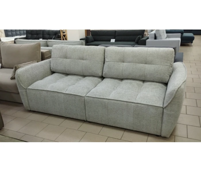 Сірий модульний диван з м'якими підлокітниками