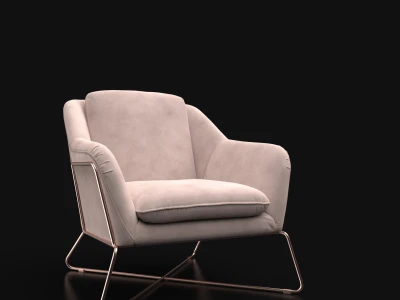 Крісло в стилі ар-деко на металевій основі