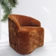 Коричневое фактурное кресло без ножек