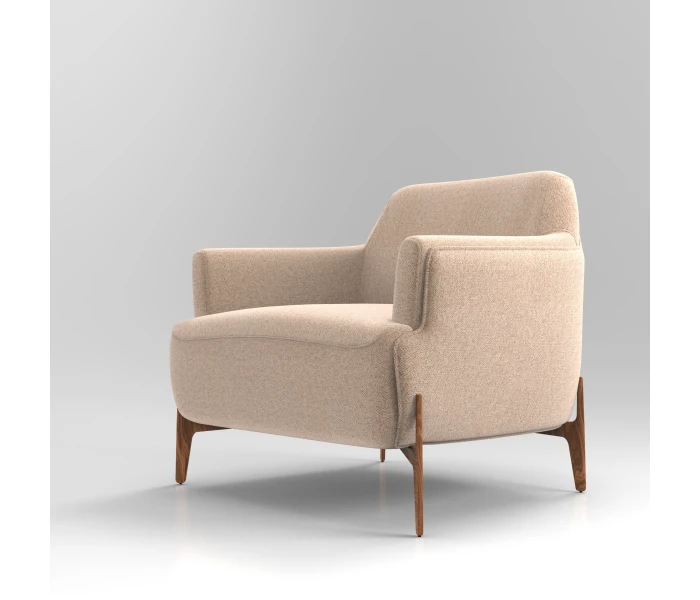 Мягкое кресло с высокими деревянными ножками