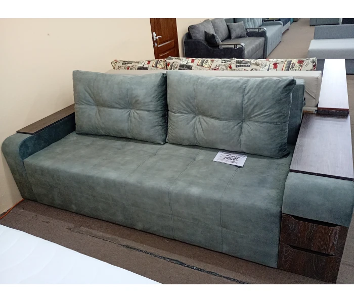 Функціональний диван-ліжко з нішами для зберігання