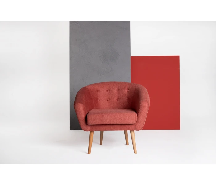 Кресло в стиле ретро с округлой спинкой