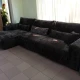 Большой угловой диван с глубоким сиденьем
