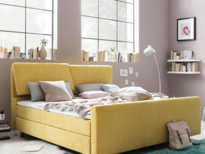 Двуспальная кровать с мягкими регулируемыми изголовьями