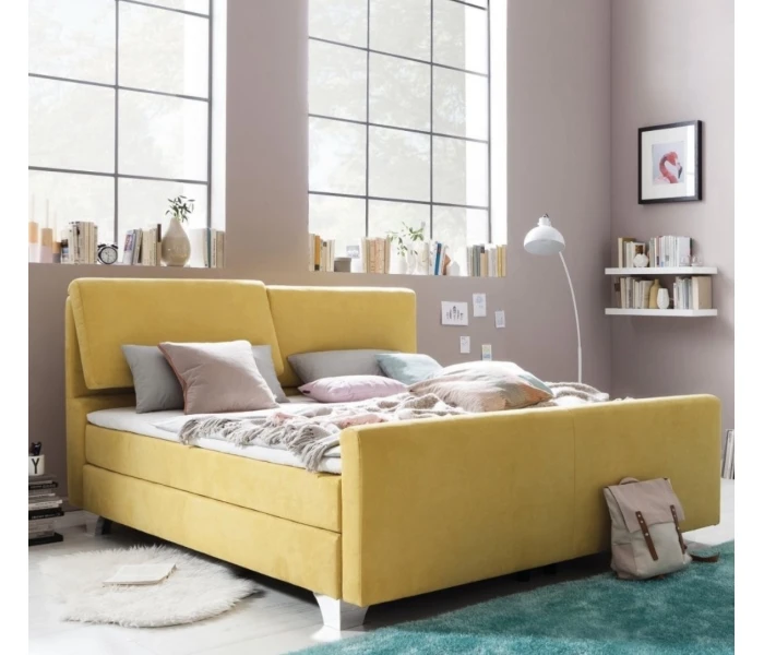 Двуспальная кровать с мягкими регулируемыми изголовьями