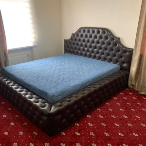 Комплексне виготовлення спального гарнітура: ліжко та релакс-софа в екошкірі