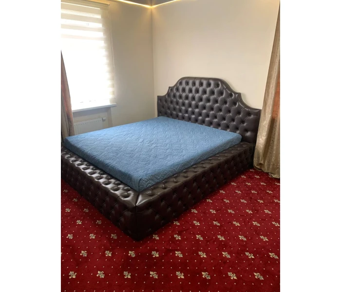 Комплексное изготовление спального гарнитура: кровать и релакс-софа в экокоже