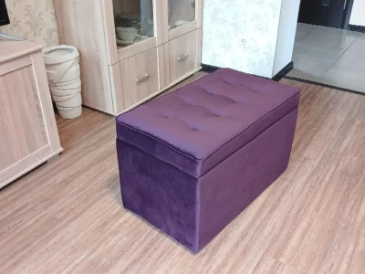 М'який пуф-короб у велюрі