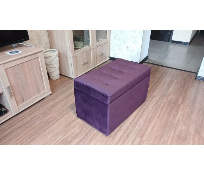 М'який пуф-короб у велюрі