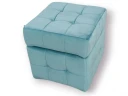 М'який пуф-куб з декоративними втяжками на сидінні та корпусі