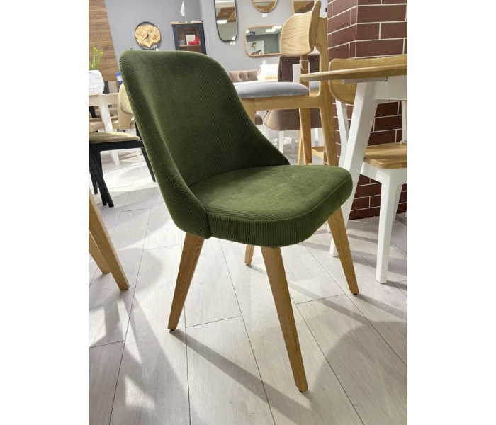М'який оливковий стілець без підлокітників
