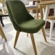 М'який оливковий стілець без підлокітників