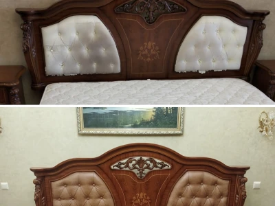 Заміна оббивки декоративних вставок узголів'я