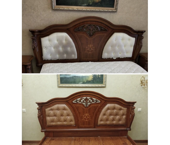 Заміна оббивки декоративних вставок узголів'я