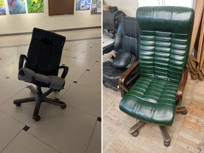 Реставрація офісного крісла з заміною оббивки