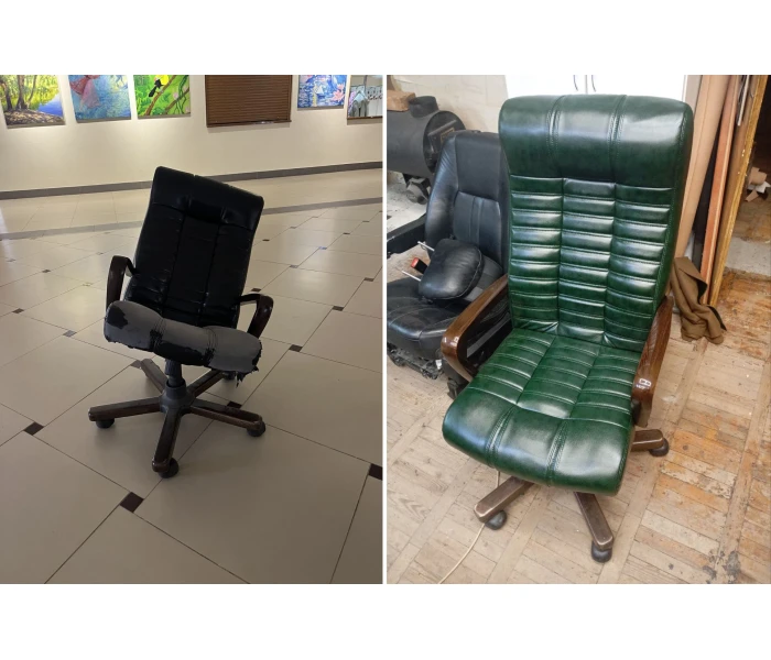 Реставрація офісного крісла з заміною оббивки