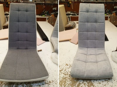 Оновлення крісла з високою спинкою та декоративною квадратною піковкою